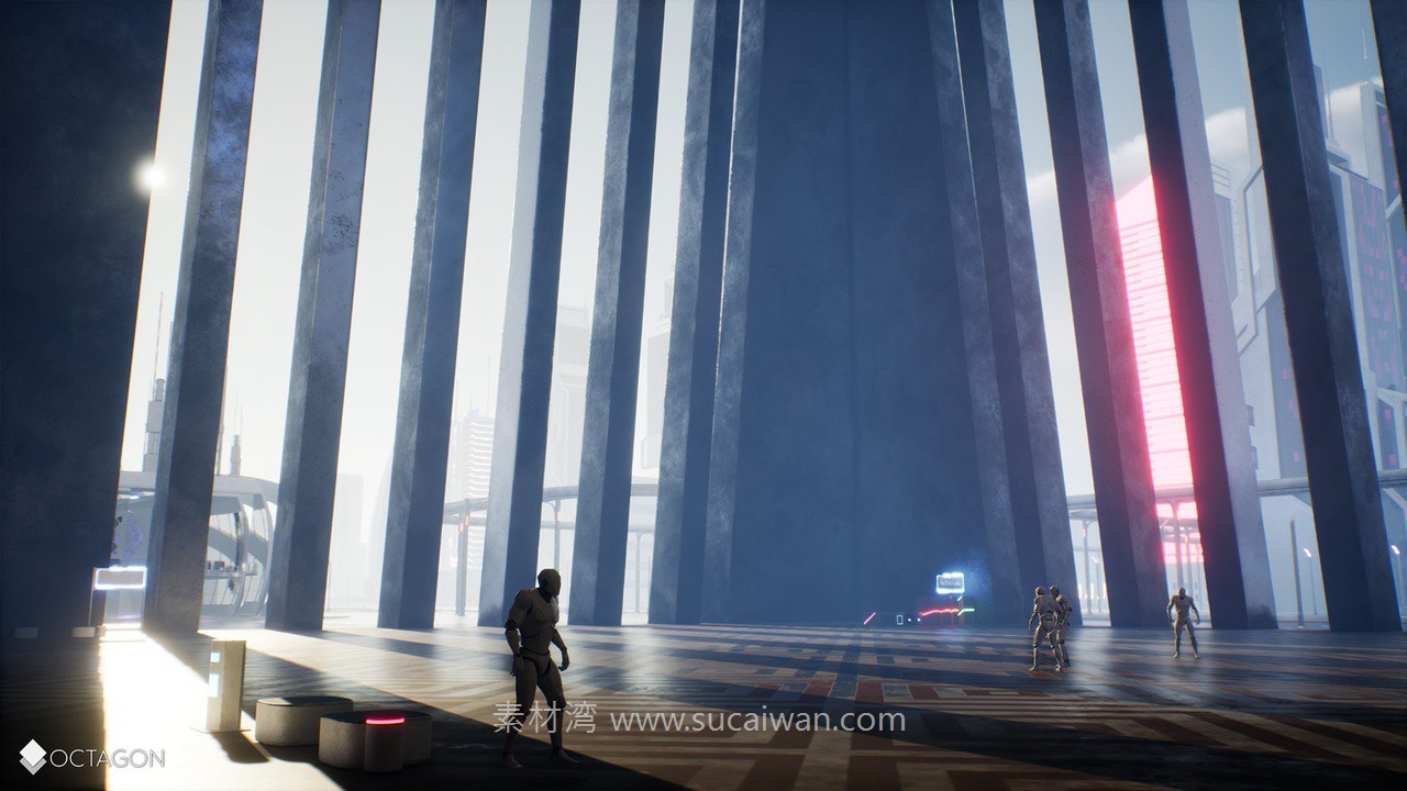 未来科幻复古赛博朋克潮流城市建筑商场列车车站3D模型UE格式素材Retro Sci-Fi Futuristic City Pack 样机素材 第5张-素材湾丨精选海外优质设计素材资源 未来科幻复古赛博朋克潮流城市建筑商场列车车站3D模型UE格式素材Retro Sci-Fi Futuristic City Pack 样机素材 sucaiwan.com