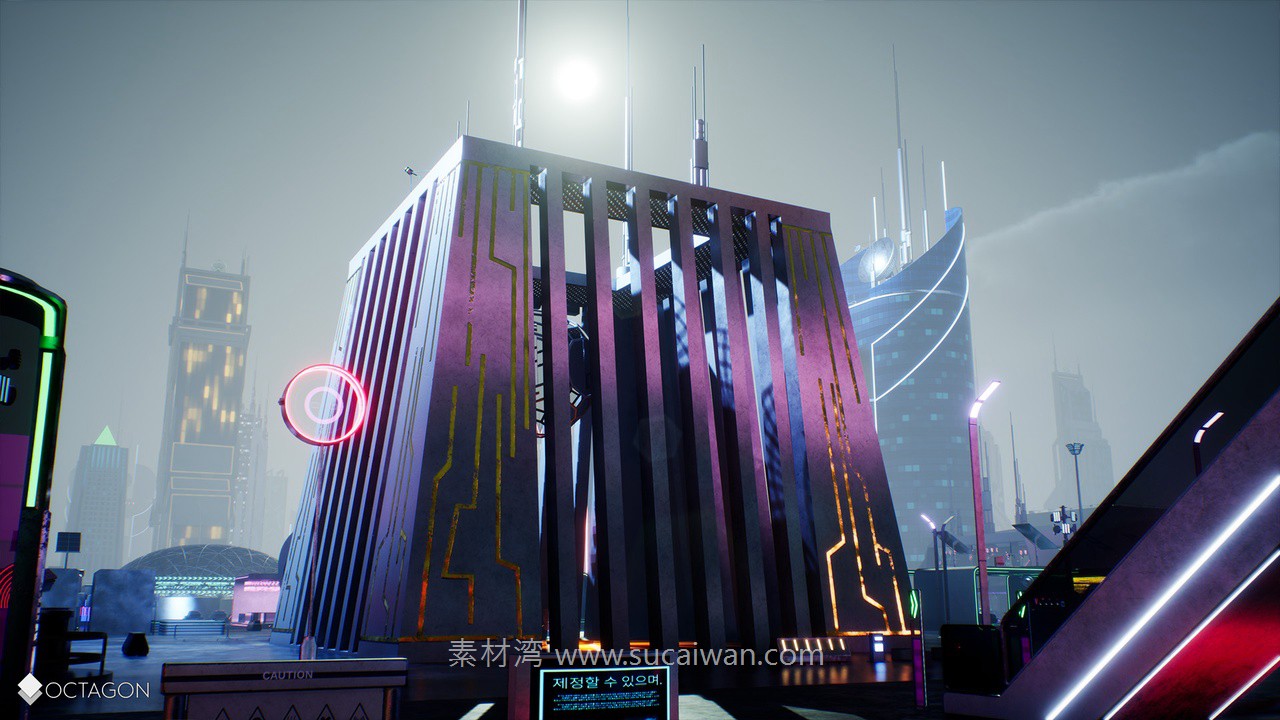 未来科幻复古赛博朋克潮流城市建筑商场列车车站3D模型UE格式素材Retro Sci-Fi Futuristic City Pack 样机素材 第6张-素材湾丨精选海外优质设计素材资源 未来科幻复古赛博朋克潮流城市建筑商场列车车站3D模型UE格式素材Retro Sci-Fi Futuristic City Pack 样机素材 sucaiwan.com