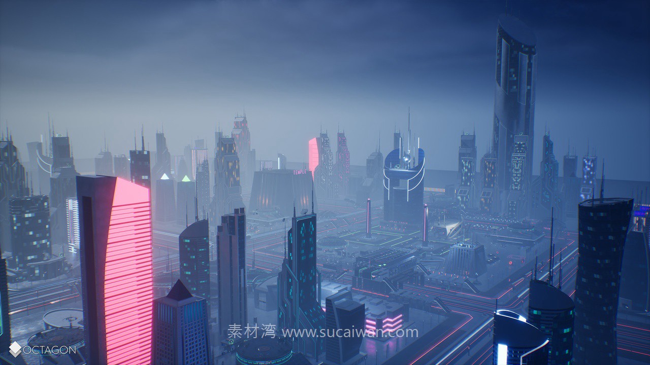 未来科幻复古赛博朋克潮流城市建筑商场列车车站3D模型UE格式素材Retro Sci-Fi Futuristic City Pack 样机素材 第15张-素材湾丨精选海外优质设计素材资源 未来科幻复古赛博朋克潮流城市建筑商场列车车站3D模型UE格式素材Retro Sci-Fi Futuristic City Pack 样机素材 sucaiwan.com