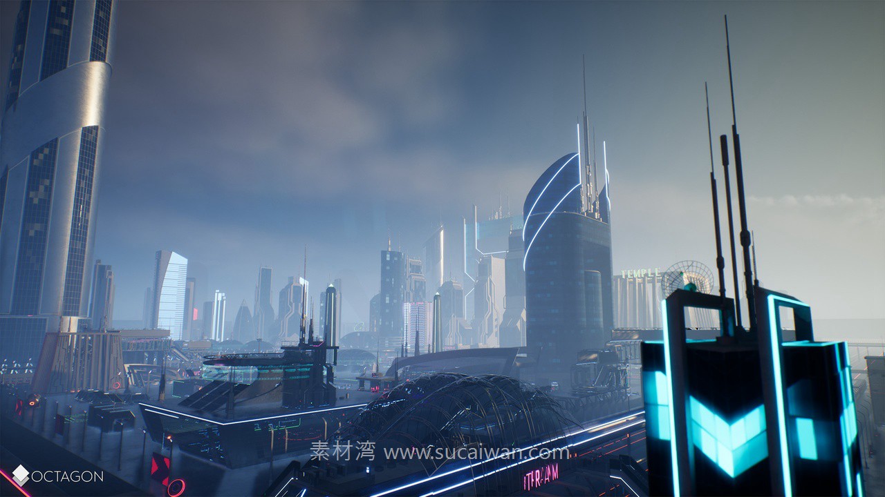 未来科幻复古赛博朋克潮流城市建筑商场列车车站3D模型UE格式素材Retro Sci-Fi Futuristic City Pack 样机素材 第19张-素材湾丨精选海外优质设计素材资源 未来科幻复古赛博朋克潮流城市建筑商场列车车站3D模型UE格式素材Retro Sci-Fi Futuristic City Pack 样机素材 sucaiwan.com