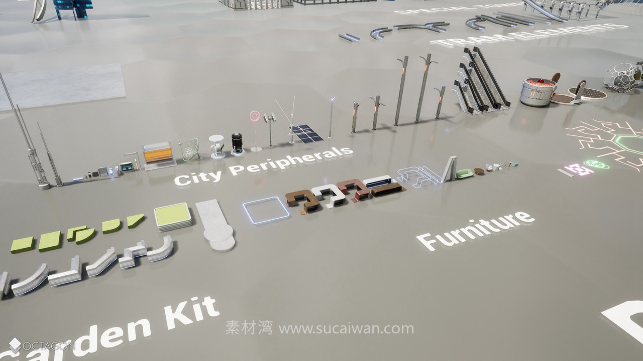 未来科幻复古赛博朋克潮流城市建筑商场列车车站3D模型UE格式素材Retro Sci-Fi Futuristic City Pack 样机素材 第25张-素材湾丨精选海外优质设计素材资源 未来科幻复古赛博朋克潮流城市建筑商场列车车站3D模型UE格式素材Retro Sci-Fi Futuristic City Pack 样机素材 sucaiwan.com