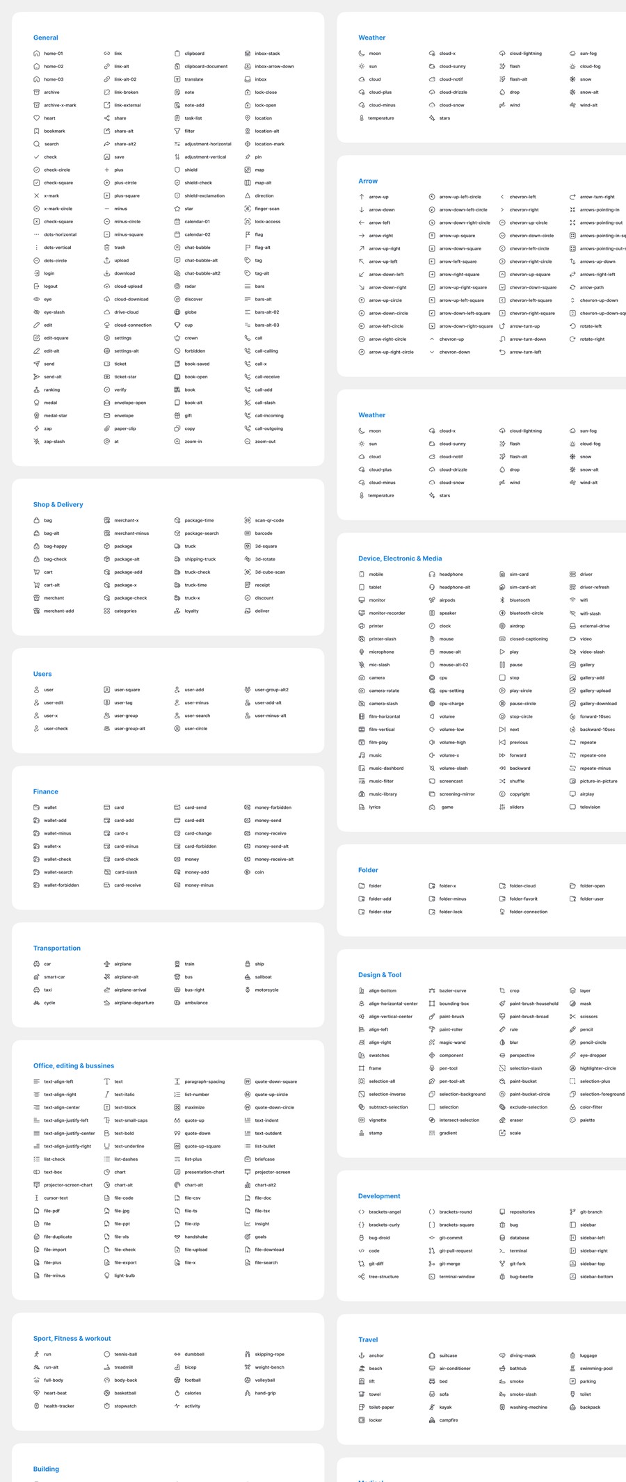 3000+款终极网站APP UI界面设计圆角线条图标Icons设计Figma格式素材Haicon v2.0 – Iconset 图标素材 sucaiwan.com