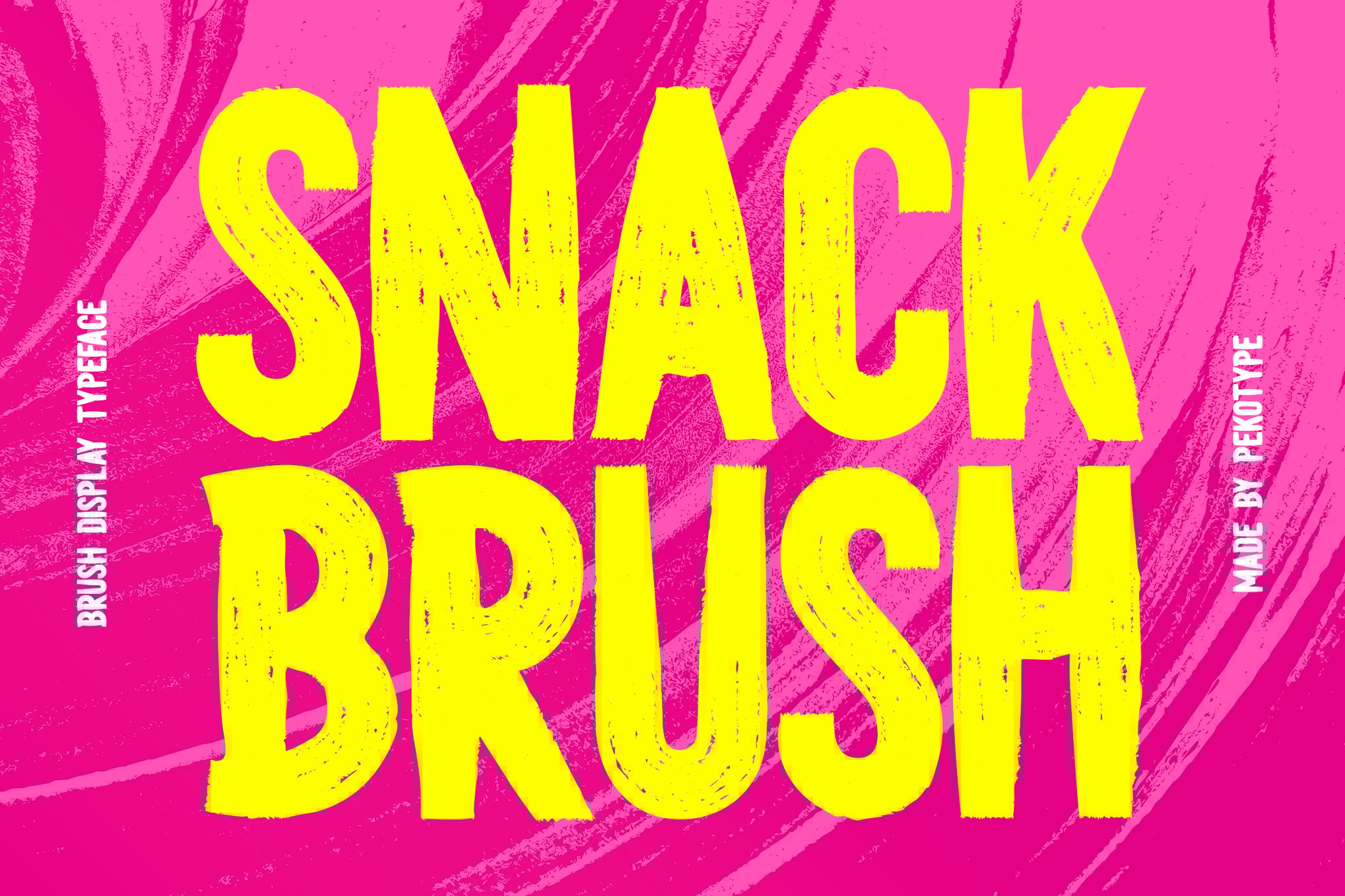 时尚品牌海报包装徽标设计无衬线英文字体安装包 Snack Brush – Bold Display Typeface 设计素材 第1张-素材湾丨精选海外优质设计素材资源 时尚品牌海报包装徽标设计无衬线英文字体安装包 Snack Brush – Bold Display Typeface 设计素材 sucaiwan.com