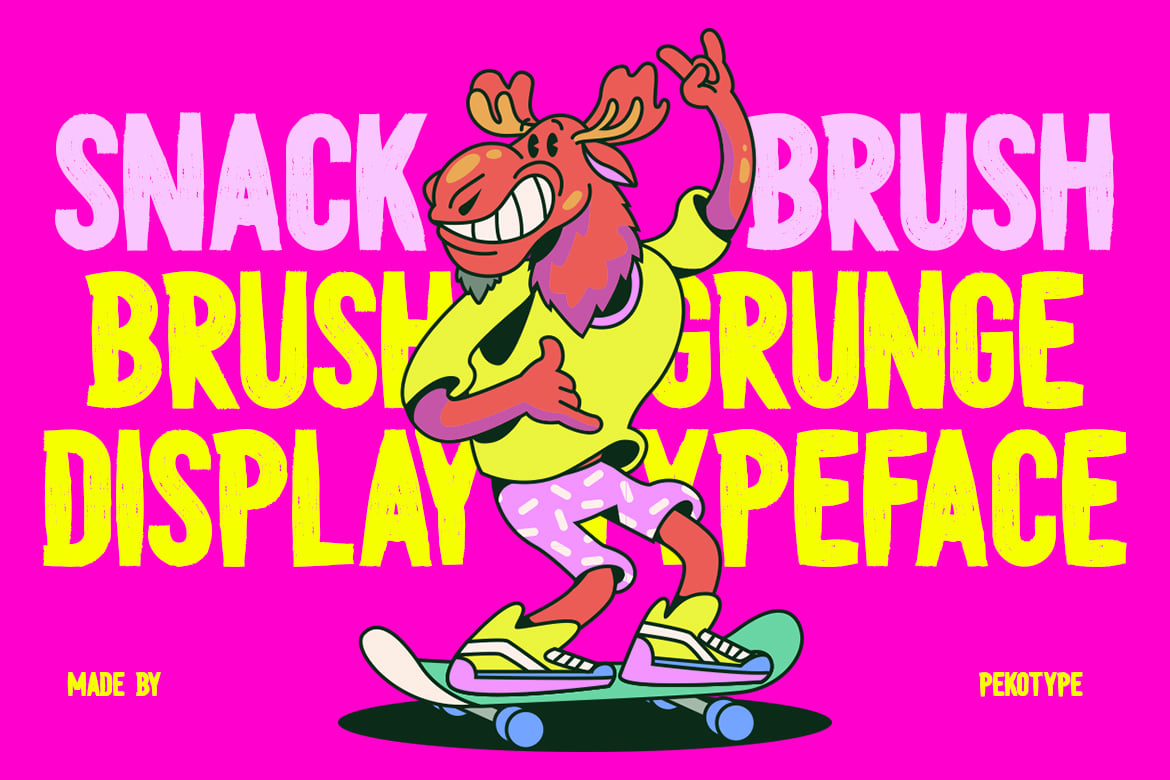 时尚品牌海报包装徽标设计无衬线英文字体安装包 Snack Brush – Bold Display Typeface 设计素材 第9张-素材湾丨精选海外优质设计素材资源 时尚品牌海报包装徽标设计无衬线英文字体安装包 Snack Brush – Bold Display Typeface 设计素材 sucaiwan.com