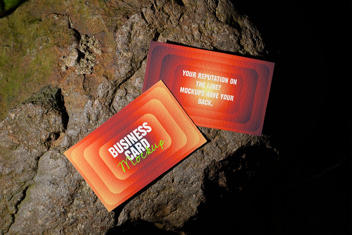 4款个人名片卡片会员卡设计ps展示贴图样机模板素材Business Card Mockup – VOL 2 样机素材 sucaiwan.com