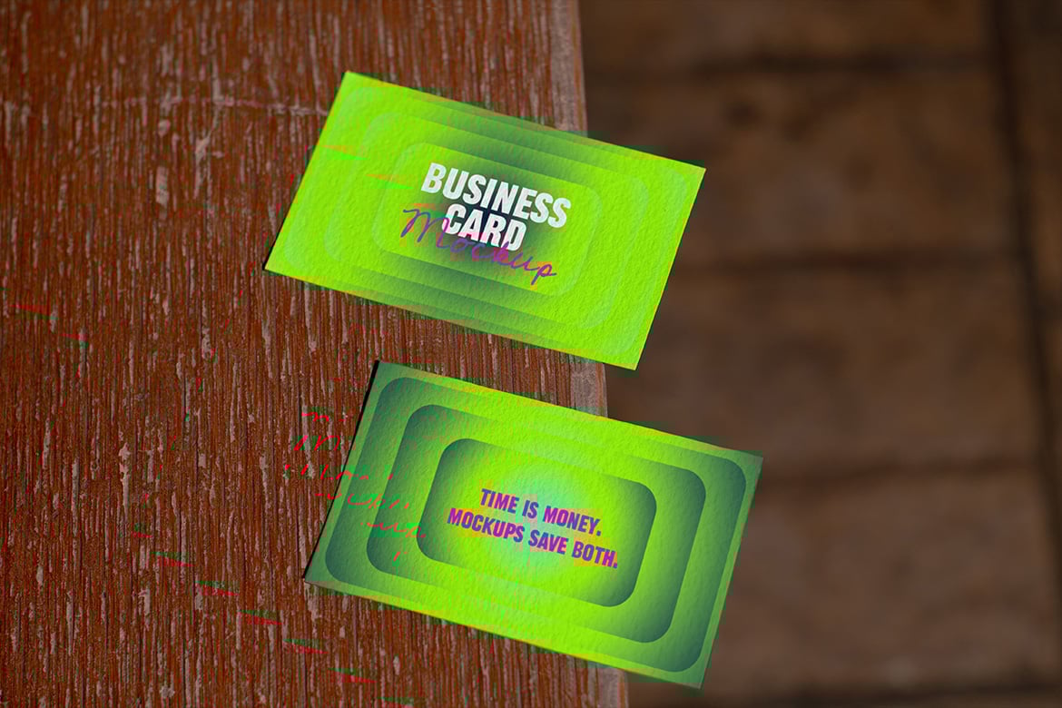 4款个人名片卡片会员卡设计ps展示贴图样机模板素材Business Card Mockup – VOL 2 样机素材 sucaiwan.com