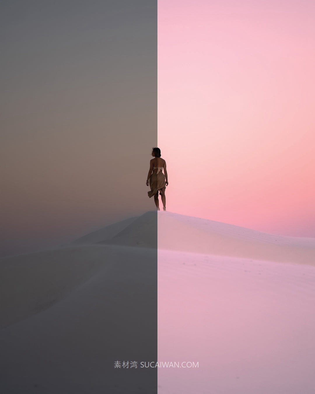 LR预设：梦幻春天樱花粉色调清新温柔人像旅拍海滩摄影Lightroom调色预设 Dreamy Sunsets - Preset pack , sucaiwan.com