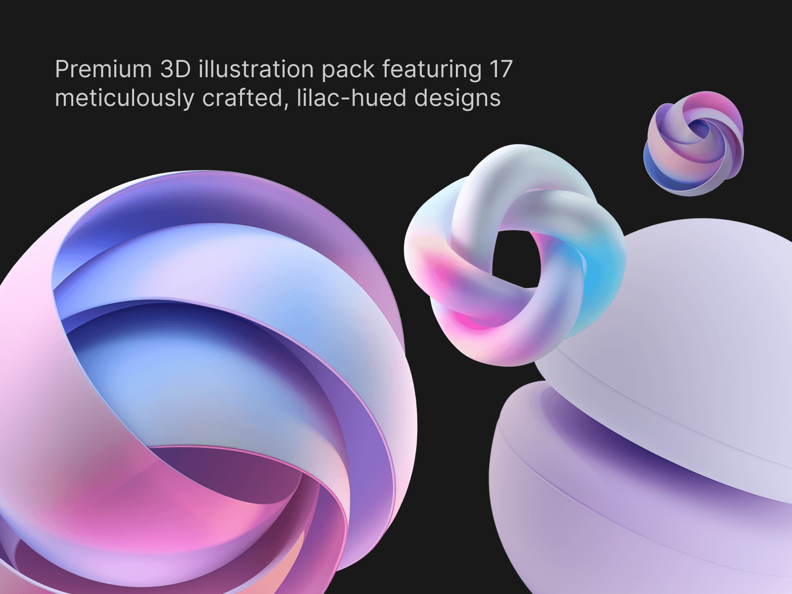17款现代梦幻优雅淡紫色抽象3d几何图形图标figma/png格式素材Nova by Сraftwork 图片素材 sucaiwan.com