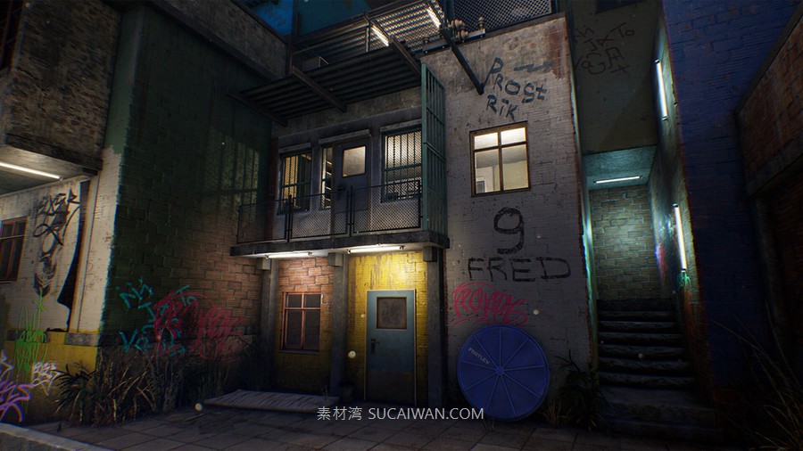 UE5赛博朋克日本城市贫民窟中东建筑3D模型设计素材City Environment Megapack vol 02 样机素材 sucaiwan.com