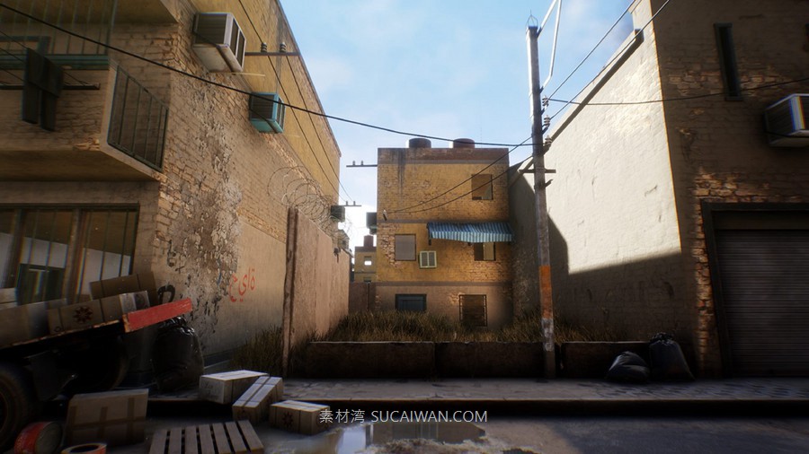 UE5赛博朋克日本城市贫民窟中东建筑3D模型设计素材City Environment Megapack vol 02 样机素材 sucaiwan.com