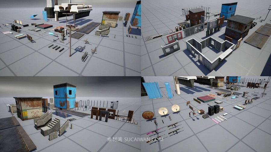 UE5赛博朋克日本城市贫民窟中东建筑3D模型设计素材City Environment Megapack vol 02 样机素材 sucaiwan.com