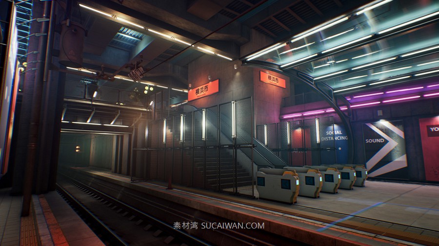 UE5赛博朋克日本城市贫民窟中东建筑3D模型设计素材City Environment Megapack vol 02 样机素材 sucaiwan.com