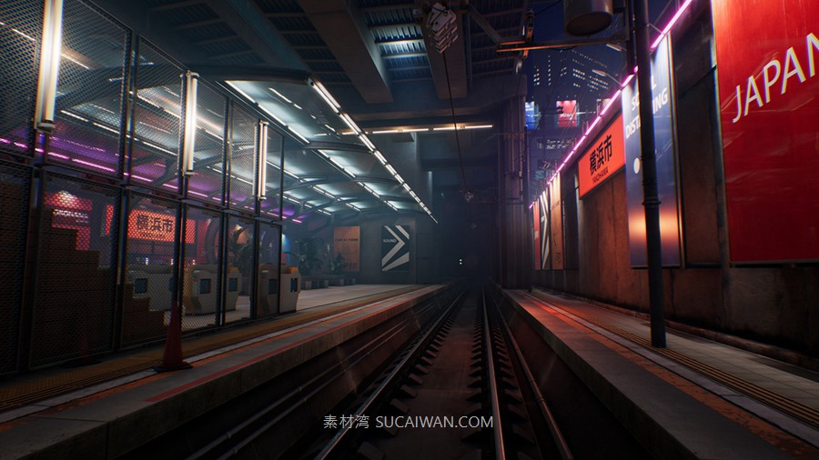 UE5赛博朋克日本城市贫民窟中东建筑3D模型设计素材City Environment Megapack vol 02 样机素材 sucaiwan.com