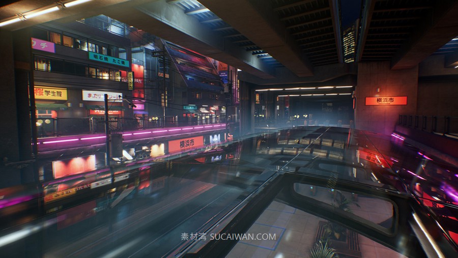 UE5赛博朋克日本城市贫民窟中东建筑3D模型设计素材City Environment Megapack vol 02 样机素材 sucaiwan.com