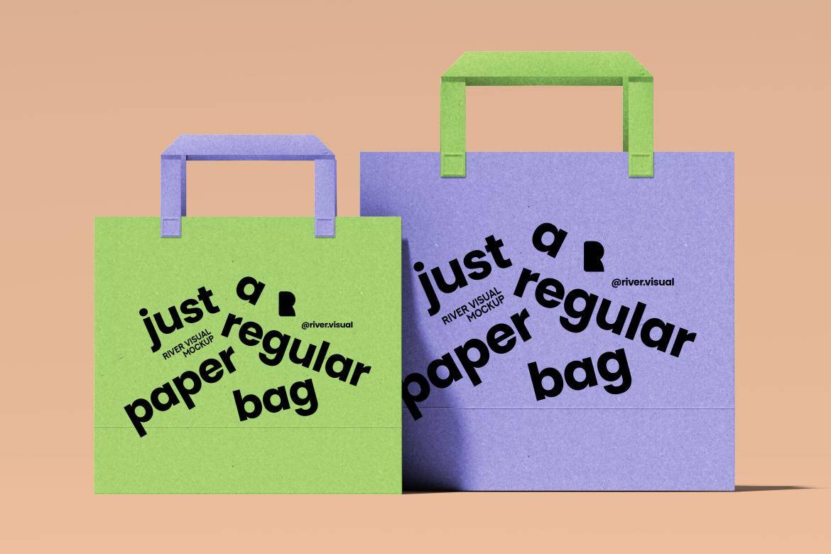 6款时尚感手提袋纸袋购物袋设计展示效果图psd样机模板素材Recycled Paper Bag 样机素材 第2张-素材湾丨精选海外优质设计素材资源 6款时尚感手提袋纸袋购物袋设计展示效果图psd样机模板素材Recycled Paper Bag 样机素材 sucaiwan.com