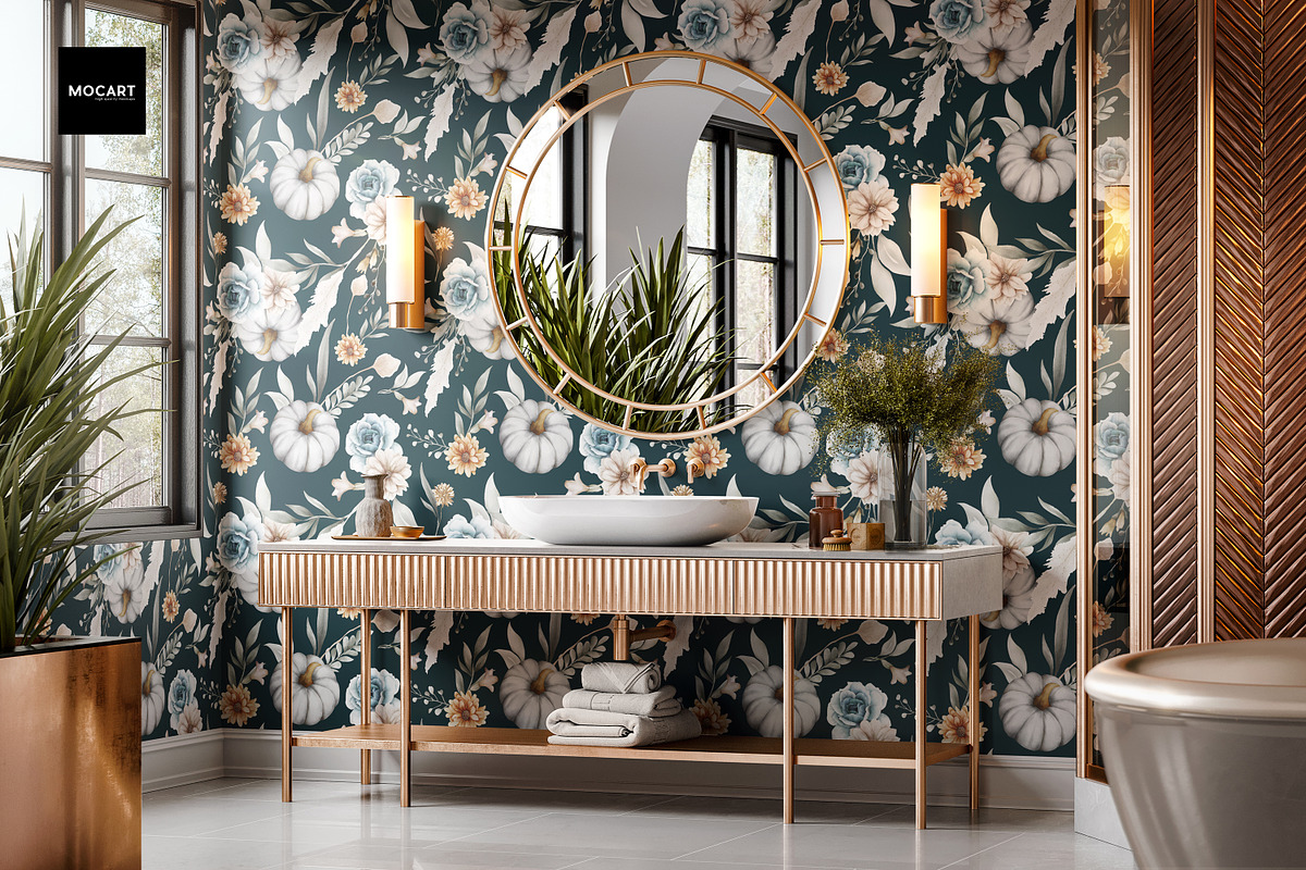 逼真欧风浴室墙面壁纸室内设计展示贴图效果图psd样机模板素材Bathroom Wallpaper Interior Mockup v.2 样机素材 第2张-素材湾丨精选海外优质设计素材资源 逼真欧风浴室墙面壁纸室内设计展示贴图效果图psd样机模板素材Bathroom Wallpaper Interior Mockup v.2 样机素材 sucaiwan.com