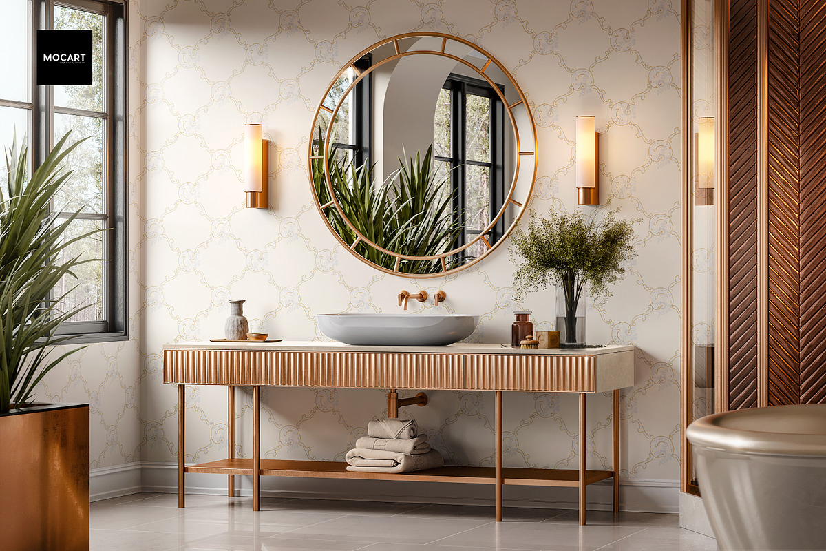 逼真欧风浴室墙面壁纸室内设计展示贴图效果图psd样机模板素材Bathroom Wallpaper Interior Mockup v.2 样机素材 第3张-素材湾丨精选海外优质设计素材资源 逼真欧风浴室墙面壁纸室内设计展示贴图效果图psd样机模板素材Bathroom Wallpaper Interior Mockup v.2 样机素材 sucaiwan.com