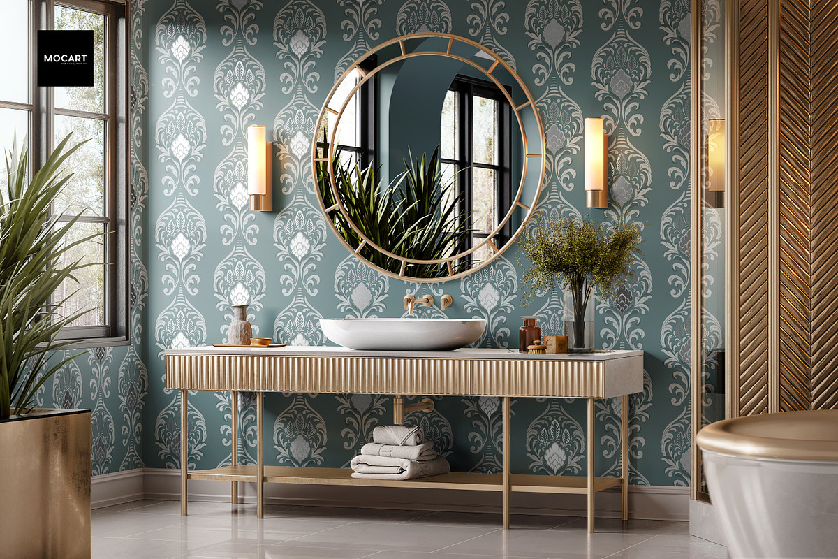 逼真欧风浴室墙面壁纸室内设计展示贴图效果图psd样机模板素材Bathroom Wallpaper Interior Mockup v.2 样机素材 第4张-素材湾丨精选海外优质设计素材资源 逼真欧风浴室墙面壁纸室内设计展示贴图效果图psd样机模板素材Bathroom Wallpaper Interior Mockup v.2 样机素材 sucaiwan.com