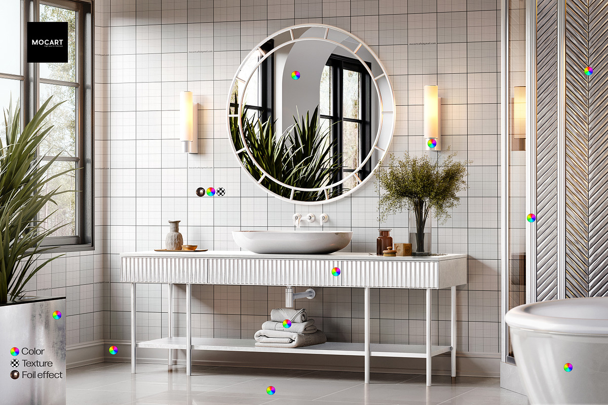 逼真欧风浴室墙面壁纸室内设计展示贴图效果图psd样机模板素材Bathroom Wallpaper Interior Mockup v.2 样机素材 第7张-素材湾丨精选海外优质设计素材资源 逼真欧风浴室墙面壁纸室内设计展示贴图效果图psd样机模板素材Bathroom Wallpaper Interior Mockup v.2 样机素材 sucaiwan.com