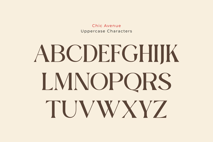 现代优雅品牌邀请函徽标设计衬线英文字体安装包 Chic Avenue Beautiful Serif Font 设计素材 第13张-素材湾丨精选海外优质设计素材资源 现代优雅品牌邀请函徽标设计衬线英文字体安装包 Chic Avenue Beautiful Serif Font 设计素材 sucaiwan.com