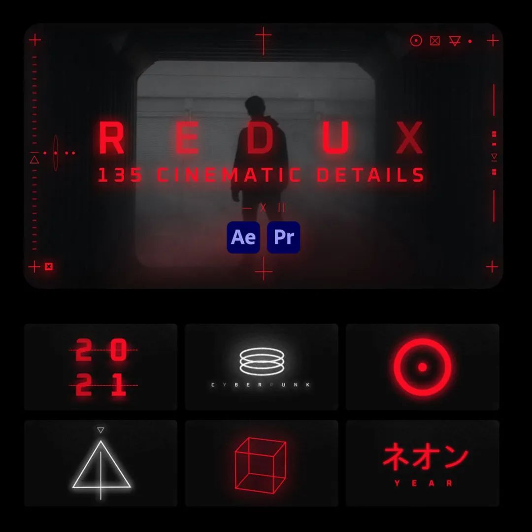 135个赛博朋克科幻未来科技HUD全息图表元素形状AE模板/MP4视频叠加素材 Pixflow - REDUX Sci-Fi HUD Templates 影视音频 第1张-素材湾丨精选海外优质设计素材资源 135个赛博朋克科幻未来科技HUD全息图表元素形状AE模板/MP4视频叠加素材 Pixflow - REDUX Sci-Fi HUD Templates 影视音频 sucaiwan.com