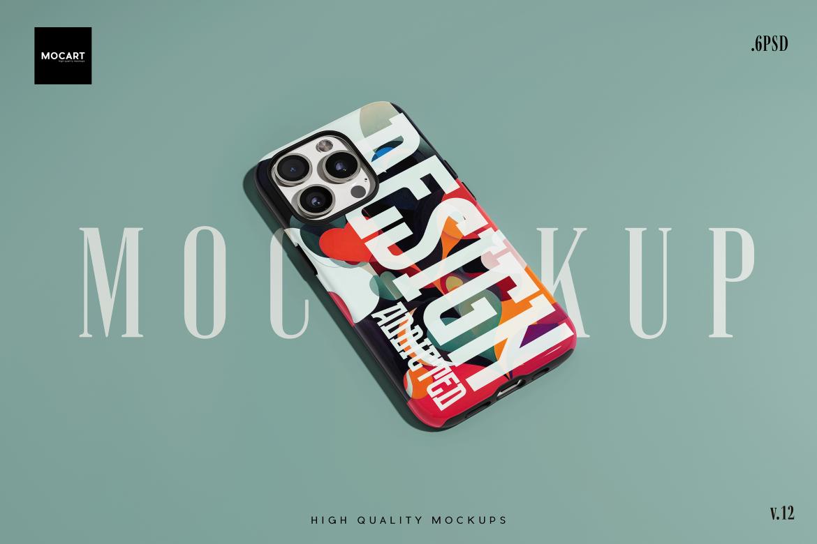 6款逼真iPhone 15 Pro手机壳保护壳塑料壳设计展示贴图PSD样机模板iPhone 15Pro Tough Case Mockup v.12 样机素材 第1张-素材湾丨精选海外优质设计素材资源 6款逼真iPhone 15 Pro手机壳保护壳塑料壳设计展示贴图PSD样机模板iPhone 15Pro Tough Case Mockup v.12 样机素材 sucaiwan.com