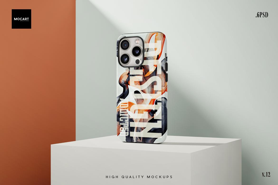 6款逼真iPhone 15 Pro手机壳保护壳塑料壳设计展示贴图PSD样机模板iPhone 15Pro Tough Case Mockup v.12 样机素材 第7张-素材湾丨精选海外优质设计素材资源 6款逼真iPhone 15 Pro手机壳保护壳塑料壳设计展示贴图PSD样机模板iPhone 15Pro Tough Case Mockup v.12 样机素材 sucaiwan.com