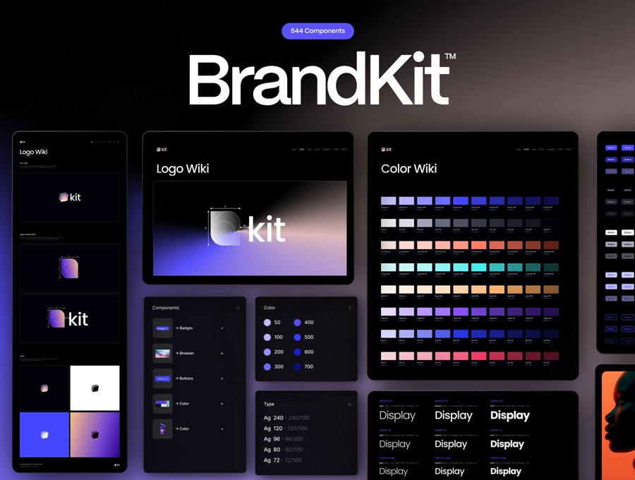 高级精美国外品牌vi识别系统使用规范指南手册设计figma格式模板素材BrandKit Design System 幻灯图表 第1张-素材湾丨精选海外优质设计素材资源 高级精美国外品牌vi识别系统使用规范指南手册设计figma格式模板素材BrandKit Design System 幻灯图表 sucaiwan.com
