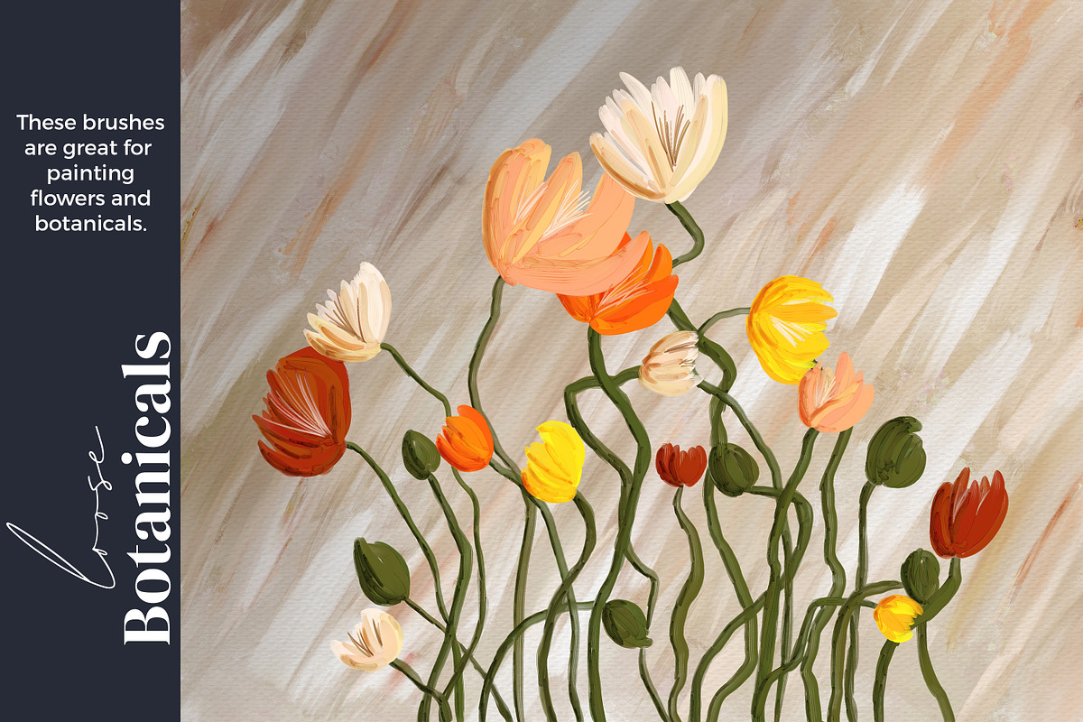 逼真丙烯酸油画绘画效果procreate笔刷画笔画布纹理素材包Painterly Brushes for Procreate by Alaina Jensen 笔刷资源 sucaiwan.com