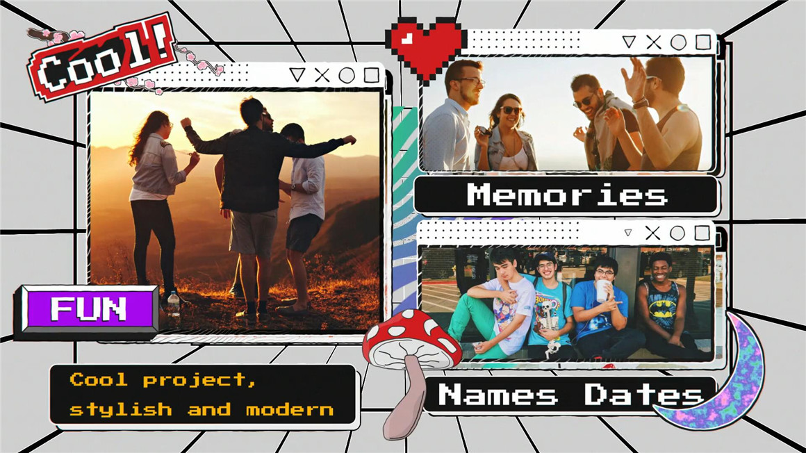 AE模板：复古像素风格产品促销开场片头 , sucaiwan.com