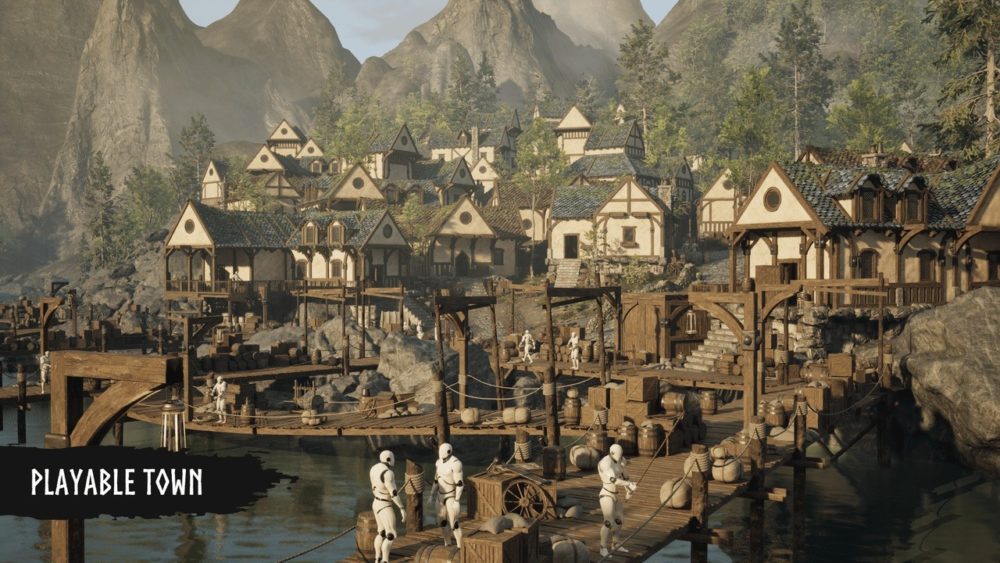 UE5中世纪欧洲城市小镇码头场景3D模型素材Modular Medieval Town, Docks 样机素材 第1张-素材湾丨精选海外优质设计素材资源 UE5中世纪欧洲城市小镇码头场景3D模型素材Modular Medieval Town, Docks 样机素材 sucaiwan.com