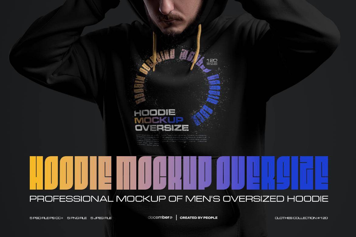 5款超大男士连衣帽衫卫衣上衣印花图案设计展示效果图psd样机模板素材5 Mockups Oversize Hoodie. Dark Light vol. 02 样机素材 第1张-素材湾丨精选海外优质设计素材资源 5款超大男士连衣帽衫卫衣上衣印花图案设计展示效果图psd样机模板素材5 Mockups Oversize Hoodie. Dark Light vol. 02 样机素材 sucaiwan.com