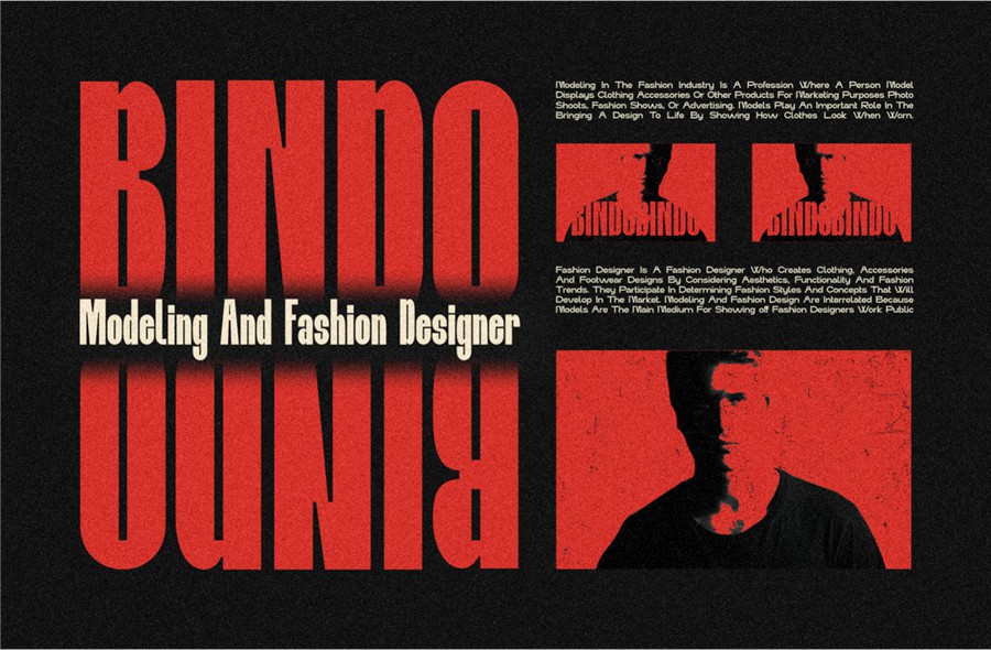 现代时尚品牌海报网页设计无衬线英文字体安装包 Bindoran – Condensed Sans Modern 设计素材 sucaiwan.com