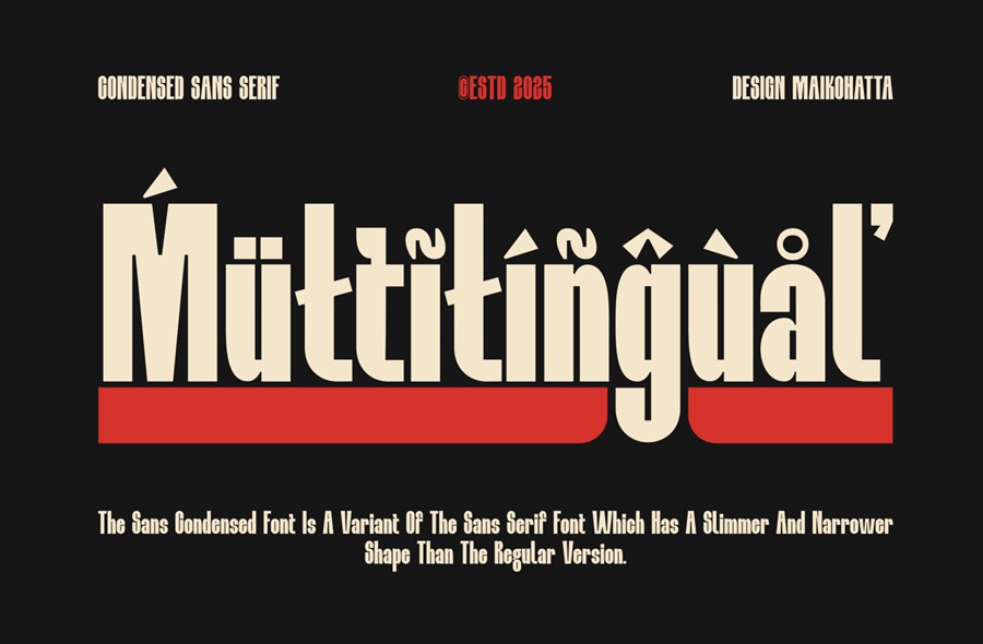 现代时尚品牌海报网页设计无衬线英文字体安装包 Bindoran – Condensed Sans Modern 设计素材 sucaiwan.com