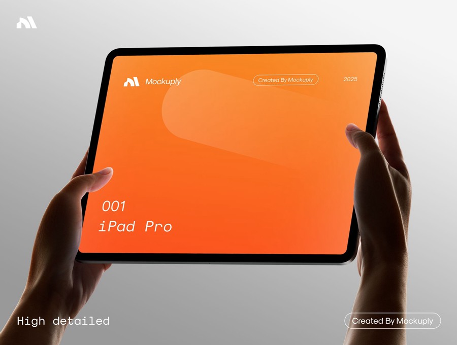 6款4K高清UI网站界面广告设计手持苹果iPad Pro平板电脑贴图PSD样机模板素材iPad Pro in hand 样机素材 sucaiwan.com