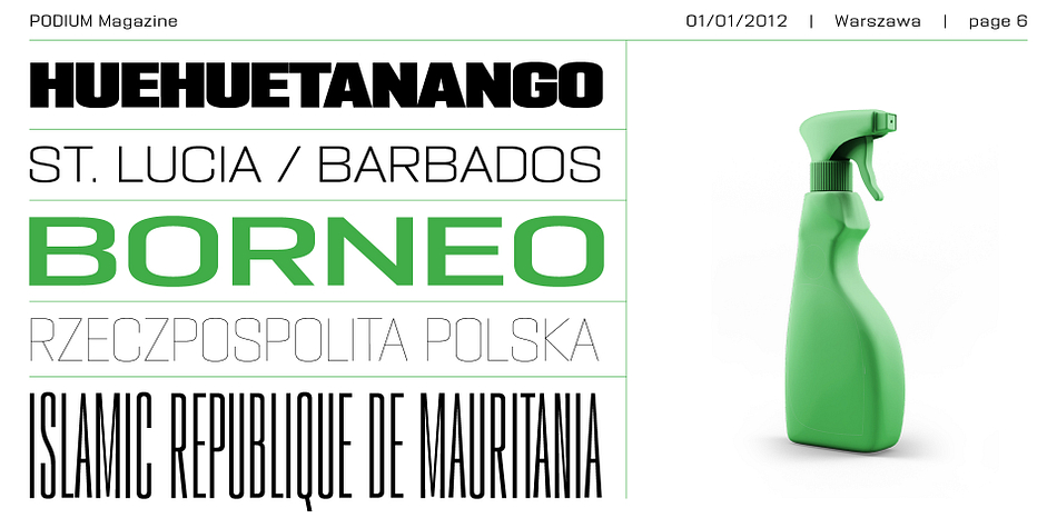 英文字体：极简现代浓缩未来派科技海报标题排版无衬线字体 PODIUM Sharp Font 设计素材 sucaiwan.com