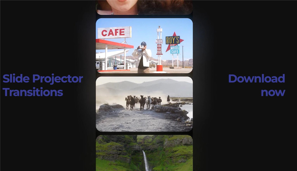 复古老式电影放映机16mm胶片质感抖音小红书竖屏转场过渡PR模板+音效 , sucaiwan.com