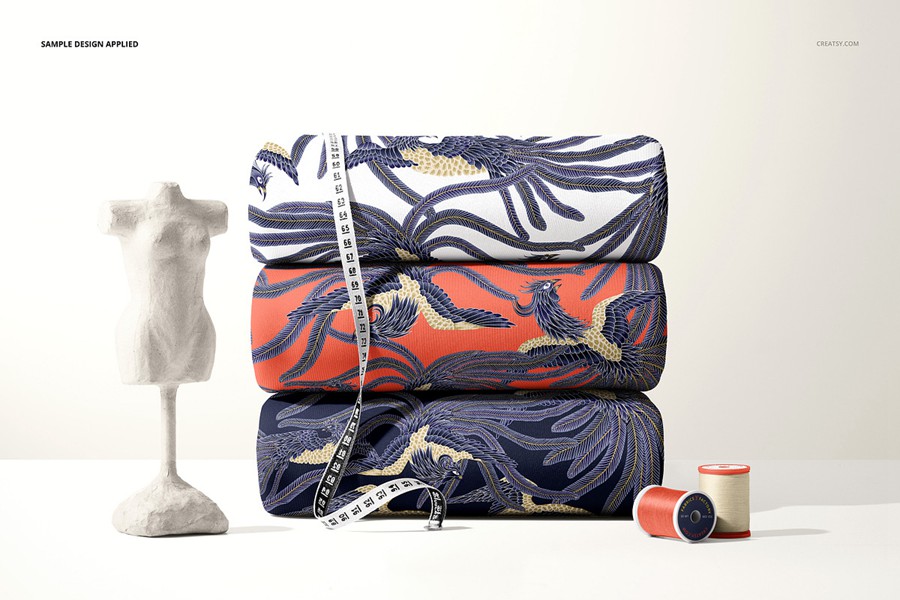6款纺织品面料布料潜水面料布匹印花图案设计展示效果图PSD样机模板Scuba Fabric Mockup Set (22/FFv.11) 样机素材 第4张-素材湾丨精选海外优质设计素材资源 6款纺织品面料布料潜水面料布匹印花图案设计展示效果图PSD样机模板Scuba Fabric Mockup Set (22/FFv.11) 样机素材 sucaiwan.com
