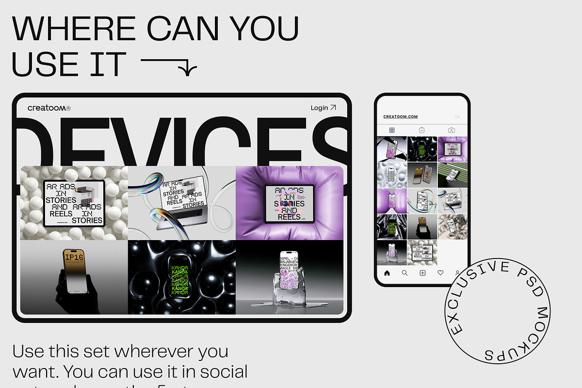 75款创意现代Apple设备IPhone、MacBook、Ipad、手机电脑平板屏幕UI设计作品集展示PSD样机套装 Creatoom Apple device mockups v2 样机素材 第9张-素材湾丨精选海外优质设计素材资源 75款创意现代Apple设备IPhone、MacBook、Ipad、手机电脑平板屏幕UI设计作品集展示PSD样机套装 Creatoom Apple device mockups v2 样机素材 sucaiwan.com