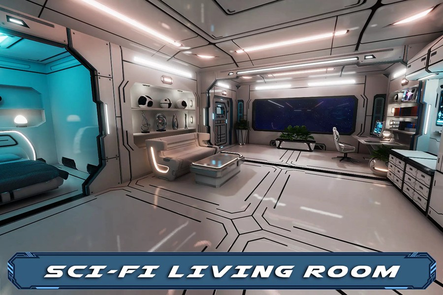 UE未来科幻赛博朋克客厅卧室室内场景3D模型素材 Sci-Fi Living Room 样机素材 第1张-素材湾丨精选海外优质设计素材资源 UE未来科幻赛博朋克客厅卧室室内场景3D模型素材 Sci-Fi Living Room 样机素材 sucaiwan.com