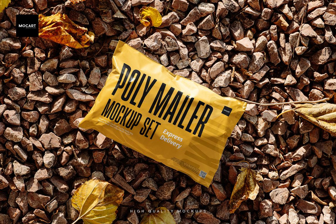 8款逼真电商快递邮件物流邮寄包裹产品包装袋设计展示效果图ps样机素材 Poly Mailer Mockup Set v.1 样机素材 第6张-素材湾丨精选海外优质设计素材资源 8款逼真电商快递邮件物流邮寄包裹产品包装袋设计展示效果图ps样机素材 Poly Mailer Mockup Set v.1 样机素材 sucaiwan.com