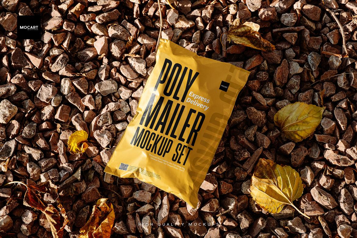 8款逼真电商快递邮件物流邮寄包裹产品包装袋设计展示效果图ps样机素材 Poly Mailer Mockup Set v.1 样机素材 第5张-素材湾丨精选海外优质设计素材资源 8款逼真电商快递邮件物流邮寄包裹产品包装袋设计展示效果图ps样机素材 Poly Mailer Mockup Set v.1 样机素材 sucaiwan.com