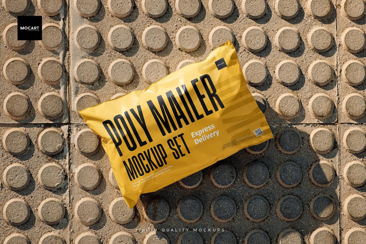 8款逼真电商快递邮件物流邮寄包裹产品包装袋设计展示效果图ps样机素材 Poly Mailer Mockup Set v.1 样机素材 第7张-素材湾丨精选海外优质设计素材资源 8款逼真电商快递邮件物流邮寄包裹产品包装袋设计展示效果图ps样机素材 Poly Mailer Mockup Set v.1 样机素材 sucaiwan.com