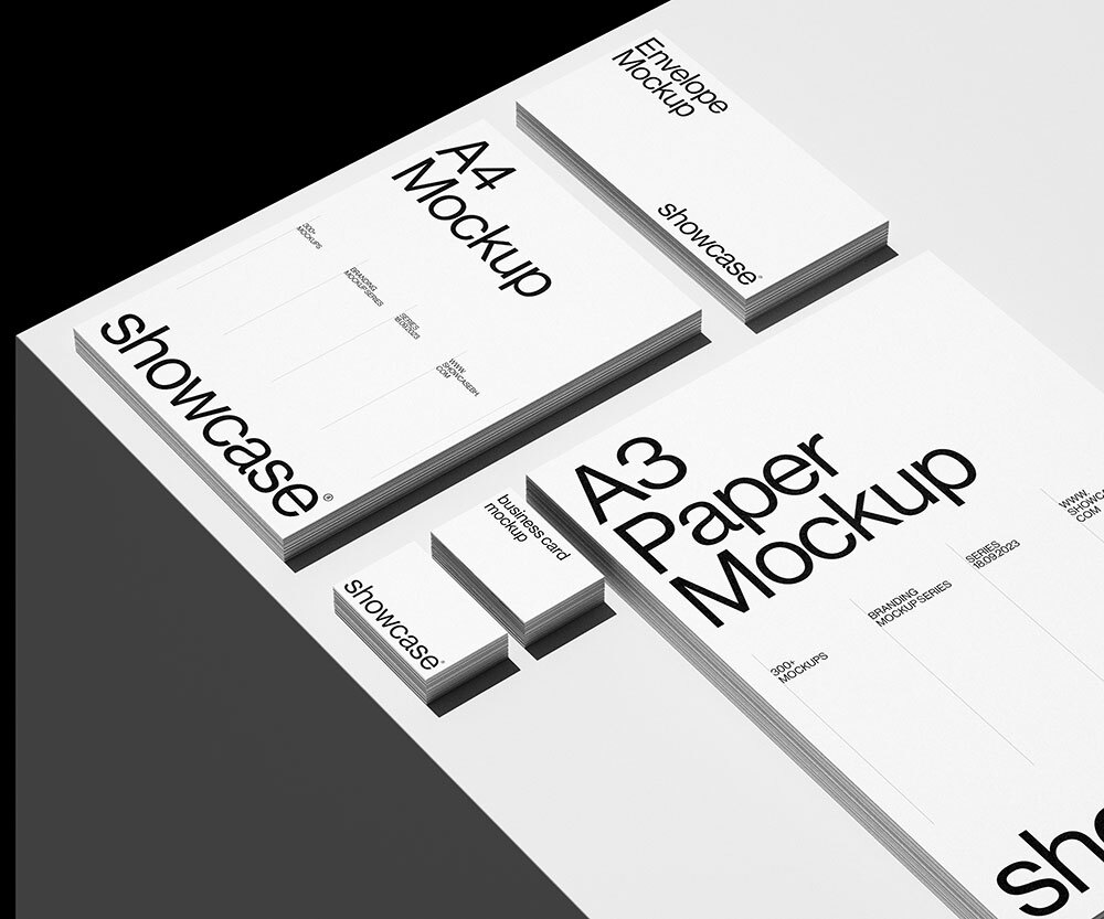 FF_Brandkit Bundle by Showcase Mockup 9款高级国外名片文件夹信封信纸活页夹品牌书胶带画册品牌vi设计ps贴图样机模板 样机素材 sucaiwan.com