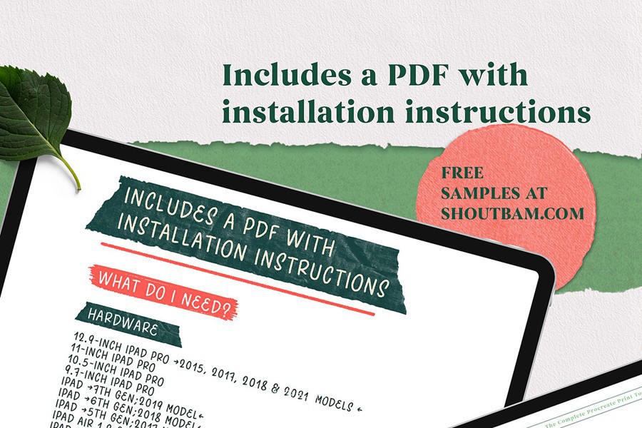 70款水墨水彩干画笔飞溅绘画效果procreate笔刷画笔画布纹理设计素材套装Wet & Dry Procreate Brush Set 笔刷资源 sucaiwan.com