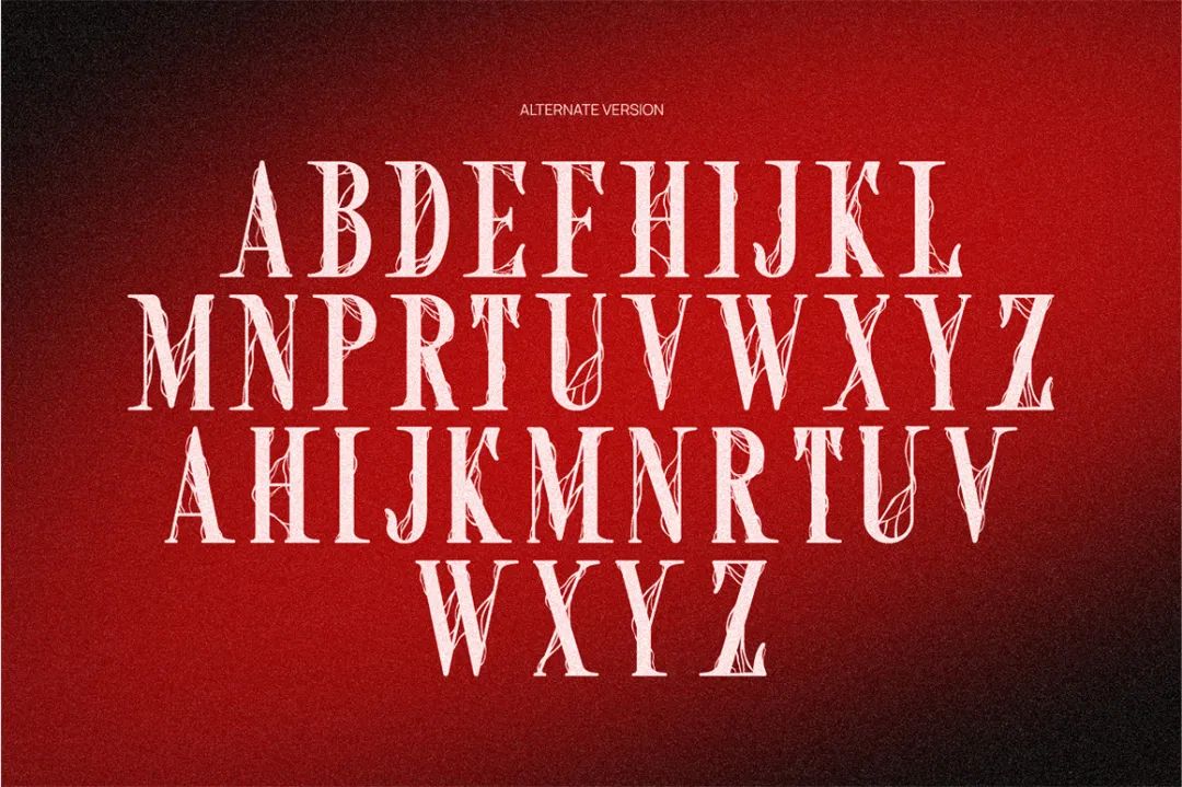 英文字体：复古黑暗哥特式美学恐怖阴郁艺术剪辑排版视觉封面海报字体 Bloodrage Gothic Display Serif Font , sucaiwan.com