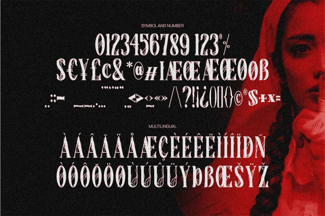 英文字体：复古黑暗哥特式美学恐怖阴郁艺术剪辑排版视觉封面海报字体 Bloodrage Gothic Display Serif Font , sucaiwan.com