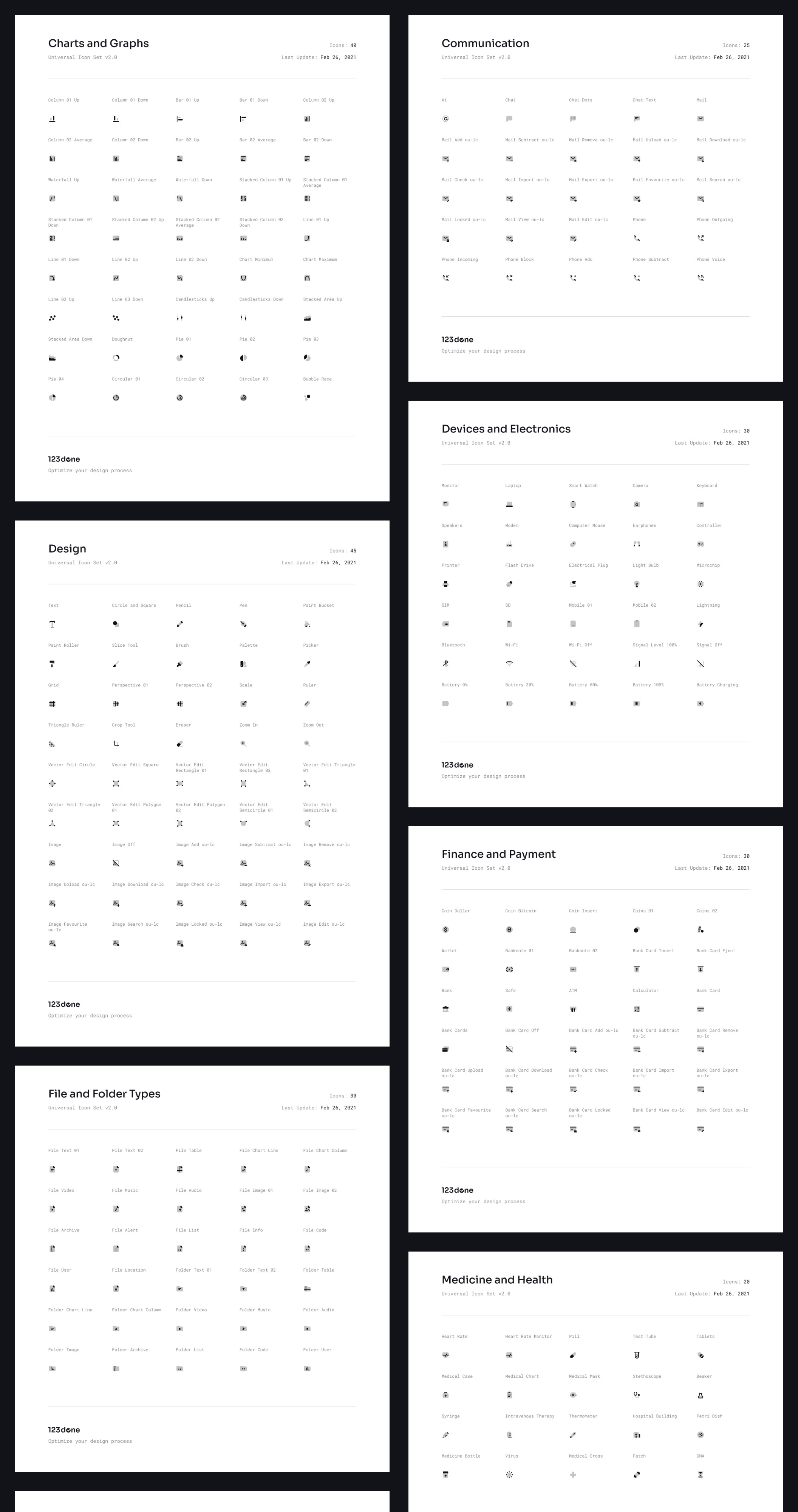 662款天气日期通信医药健康财务支付社交电商购物食品饮料矢量图标设计figma/svg/png格式素材Universal Icon Set v2.2 Solid Style 图标素材 sucaiwan.com