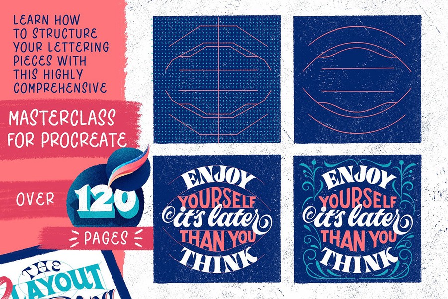 全面Procreate大师班绘画教程+铅笔蜡笔水墨海绵喷雾器笔刷素材套装The Slayout Lettering Masterclass 笔刷资源 第4张-素材湾丨精选海外优质设计素材资源 全面Procreate大师班绘画教程+铅笔蜡笔水墨海绵喷雾器笔刷素材套装The Slayout Lettering Masterclass 笔刷资源 sucaiwan.com