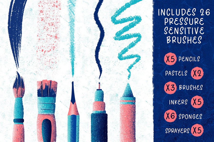 全面Procreate大师班绘画教程+铅笔蜡笔水墨海绵喷雾器笔刷素材套装The Slayout Lettering Masterclass 笔刷资源 第7张-素材湾丨精选海外优质设计素材资源 全面Procreate大师班绘画教程+铅笔蜡笔水墨海绵喷雾器笔刷素材套装The Slayout Lettering Masterclass 笔刷资源 sucaiwan.com